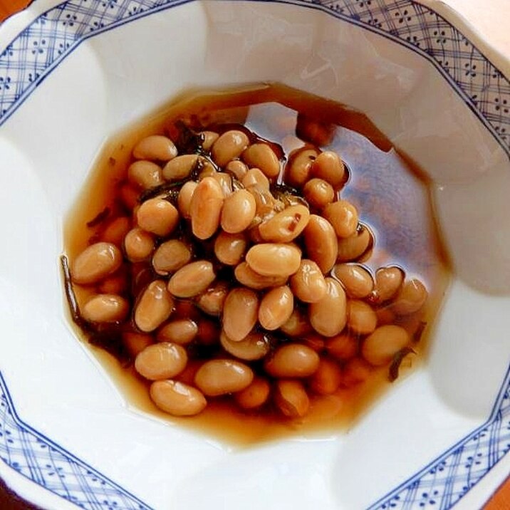 大豆の水煮で❤水飴の甘さでアッサリ煮豆♪（塩昆布）